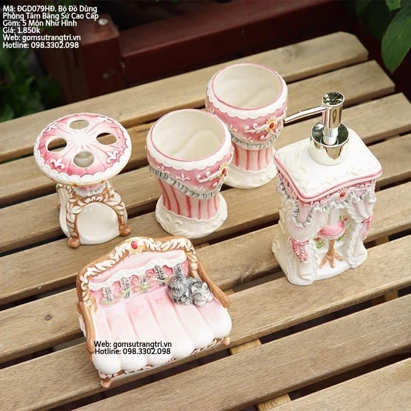 BỘ ĐỒ DÙNG PHÒNG TẮM BẰNG SỨ CAO CẤP
